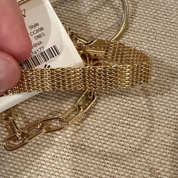 J. Crew Rich Gold Triple-Chain Bracelet/NWT - Picture 9 of 11